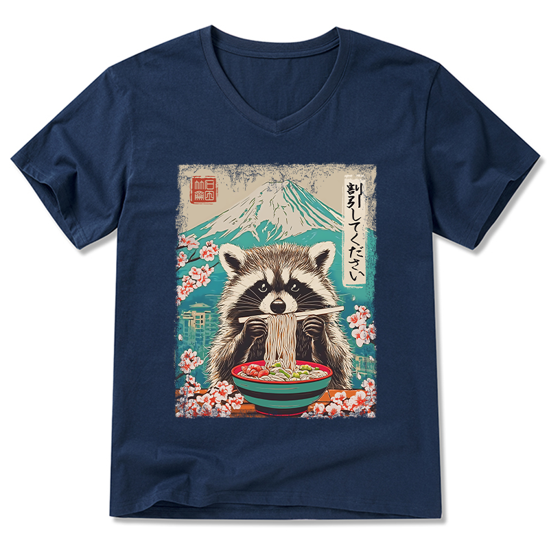 Tokyo-Tiger Please Give Raccoon A Discount V-Neck Classic T-Shirt