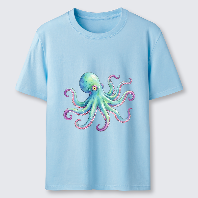 Tokyo-Tiger Watercolor Octopus Classic T-Shirt