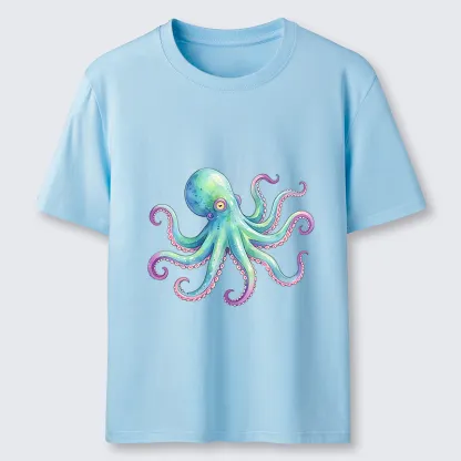 Tokyo-Tiger Watercolor Octopus Classic T-Shirt