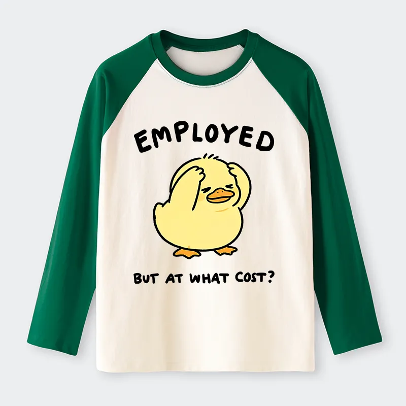 Tokyo-Tiger Funny Work Duck Raglan Long Sleeve T-shirt