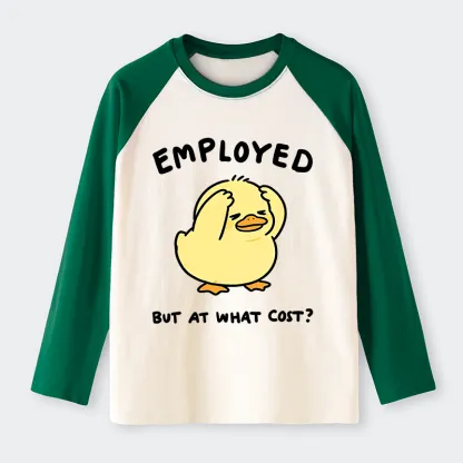 Tokyo-Tiger Funny Work Duck Raglan Long Sleeve T-shirt