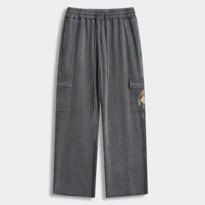 Tokyo-Tiger Sparkly Wild Bird Washed Utility Sweatpants