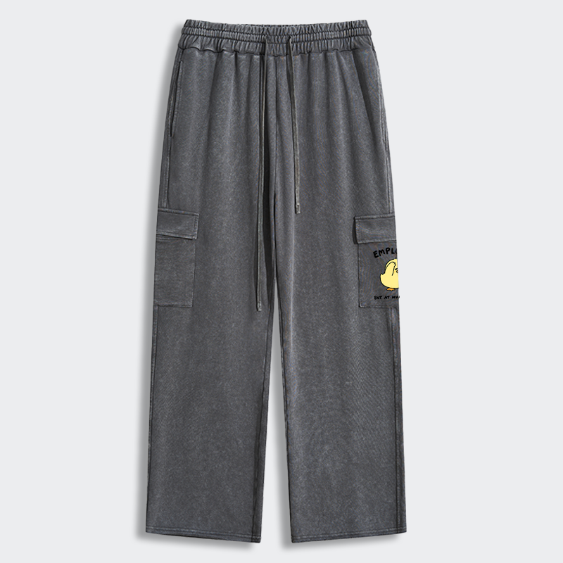 Tokyo-Tiger Funny Work Duck Washed Utility Sweatpants