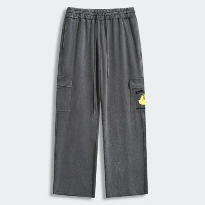 Tokyo-Tiger Funny Work Duck Washed Utility Sweatpants