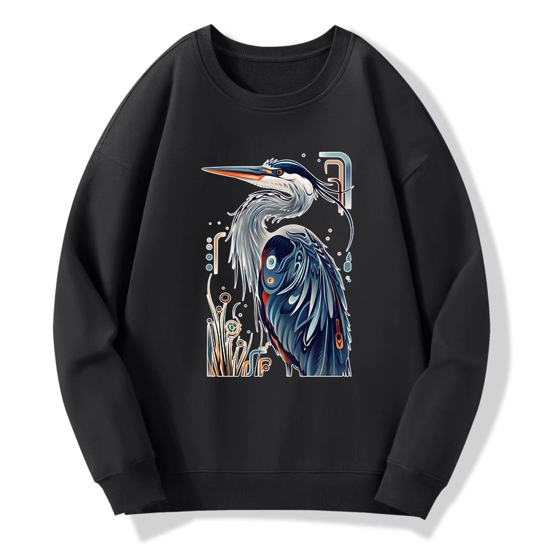 Tokyo-Tiger Stylish Blue Heron Classic Sweatshirt