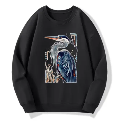 Tokyo-Tiger Stylish Blue Heron Classic Sweatshirt