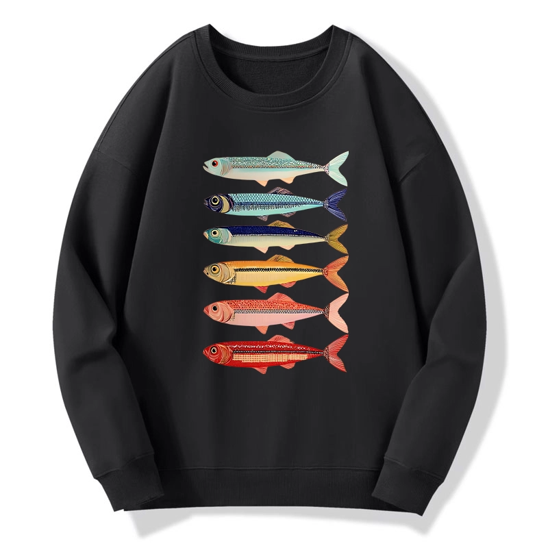Tokyo-Tiger Colorful Fish Stack Classic Sweatshirt