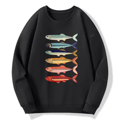 Tokyo-Tiger Colorful Fish Stack Classic Sweatshirt