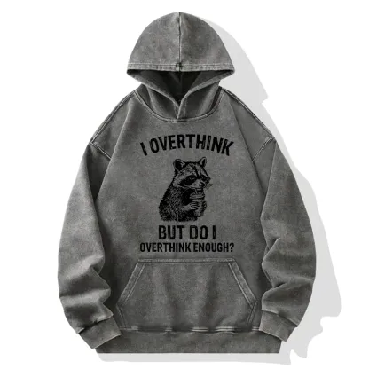 Tokyo-Tiger Constant Overthinking Washed Hoodie