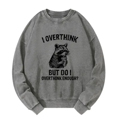 Tokyo-Tiger Constant Overthinking Washed Sweatshirt