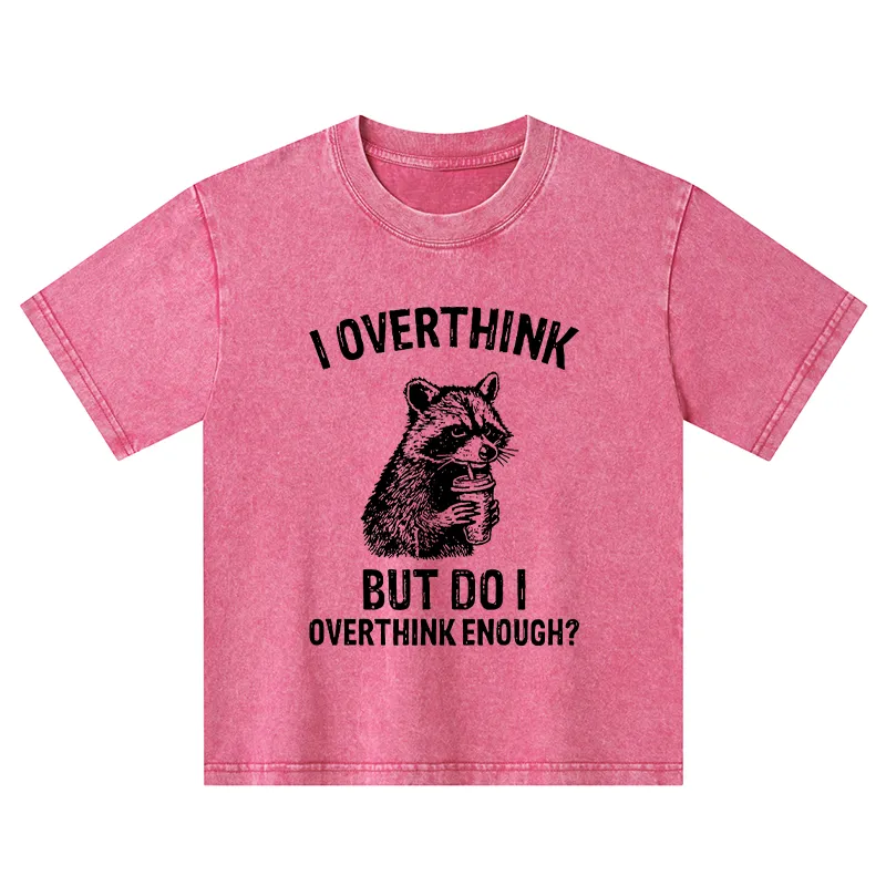 Tokyo-Tiger Constant Overthinking Kids Washed T-Shirt Sale