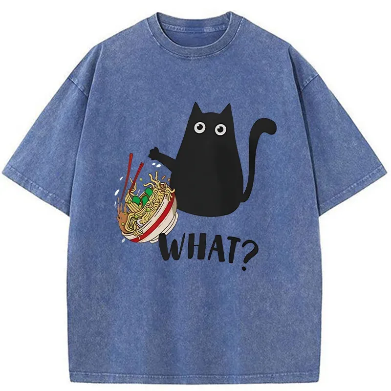 Tokyo-Tiger Naughty Cat Japanese Washed T-Shirt