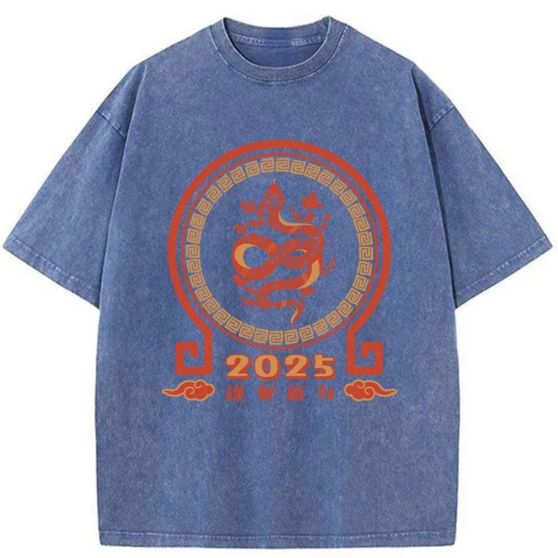 Tokyo-Tiger Celebrating The Year Of The Snake Washed T-Shirt