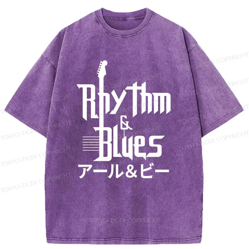 Tokyo-Tiger Music Blues Washed T-Shirt