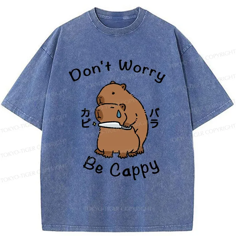 Tokyo-Tiger Don't Worry Be Cappy Washed T-Shirt