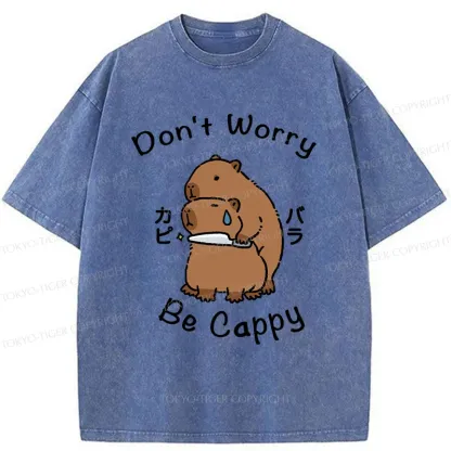 Tokyo-Tiger Don't Worry Be Cappy Washed T-Shirt