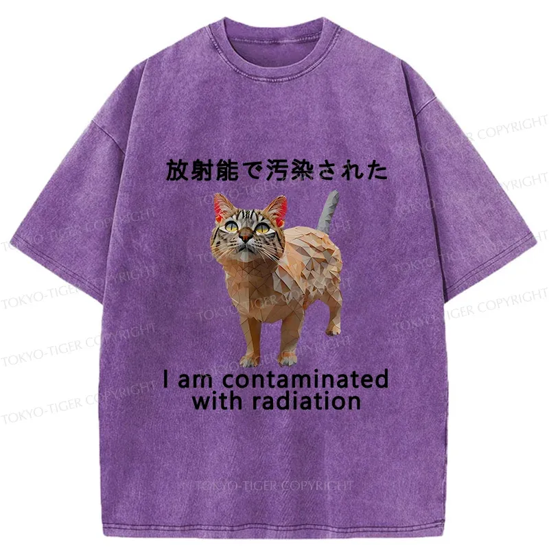 Tokyo-Tiger Mutated Cat Washed T-Shirt
