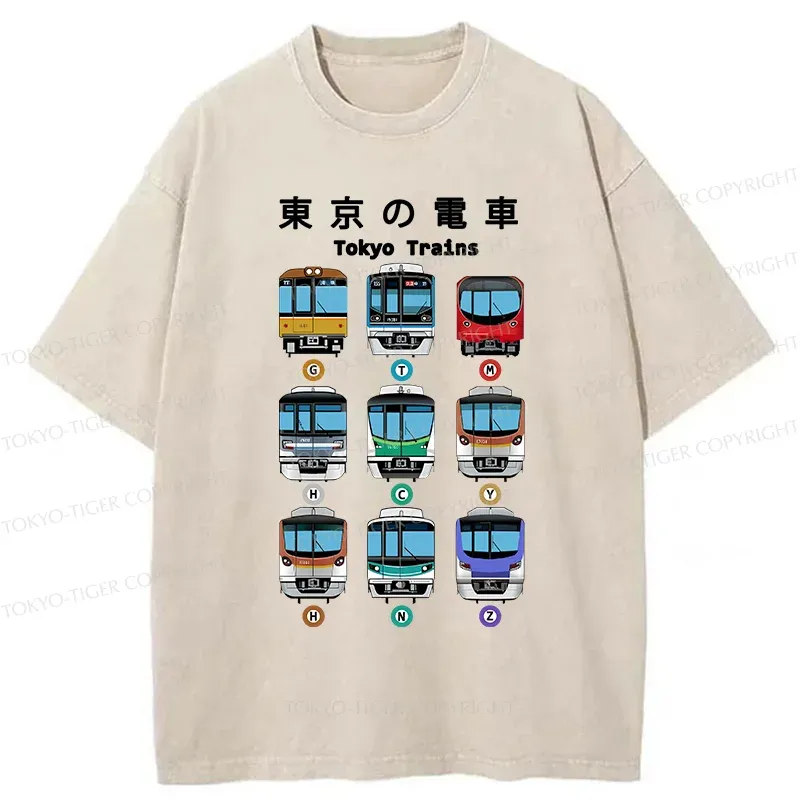 Tokyo-Tiger Heartbeat Rhythm Washed T-Shirt Sale