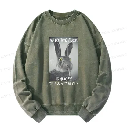 Tokyo-Tiger Who Is Alice? Washed Sweatshirt
