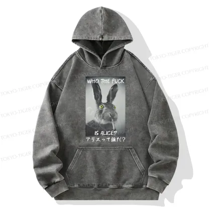 Tokyo-Tiger Who Is Alice? Washed Hoodie
