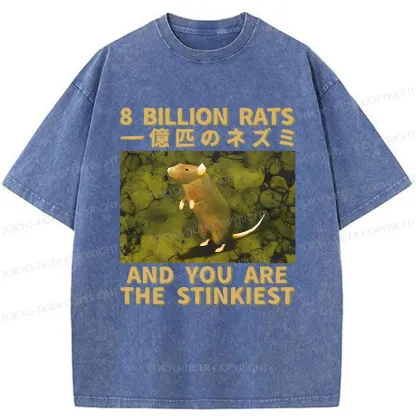 Tokyo-Tiger Smelliest Rat Washed T-Shirt