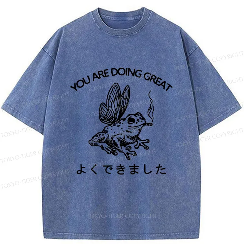 Tokyo-Tiger Heartbeat Rhythm Washed T-Shirt Sale