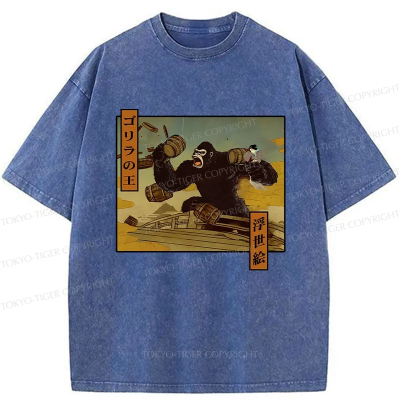 Tokyo-Tiger The Gorilla King Japanese Washed T-Shirt