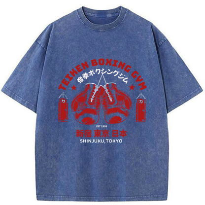 Tokyo-Tiger Shinjuku Boxing Gym Washed T-Shirt