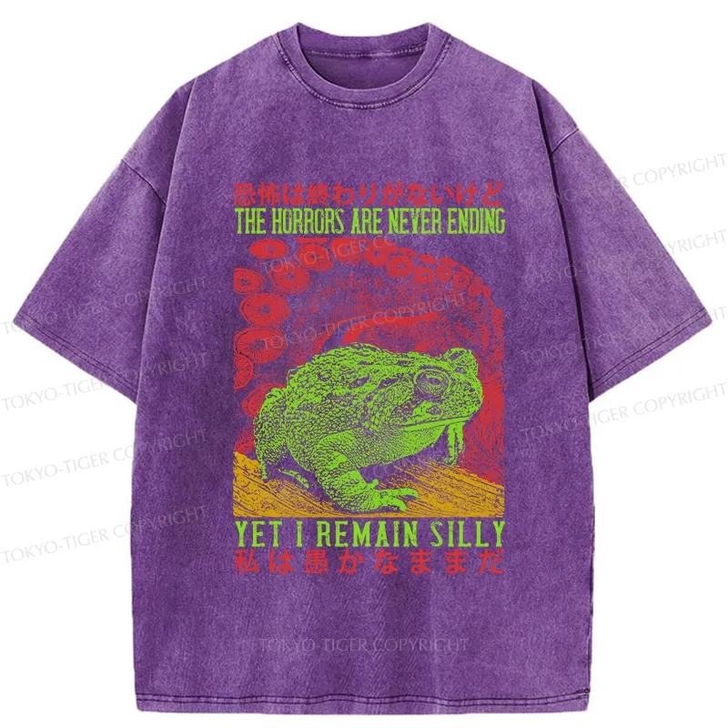 Tokyo-Tiger The Horrors Are Never Ending Washed T-Shirt
