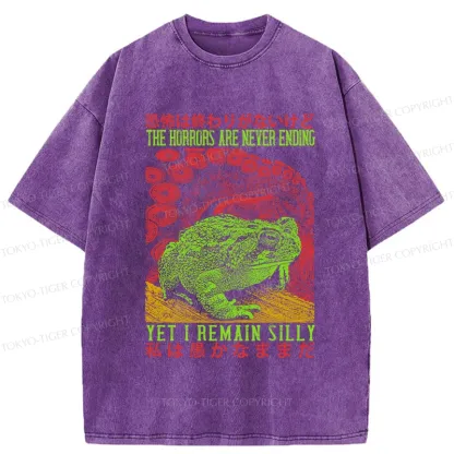 Tokyo-Tiger The Horrors Are Never Ending Washed T-Shirt