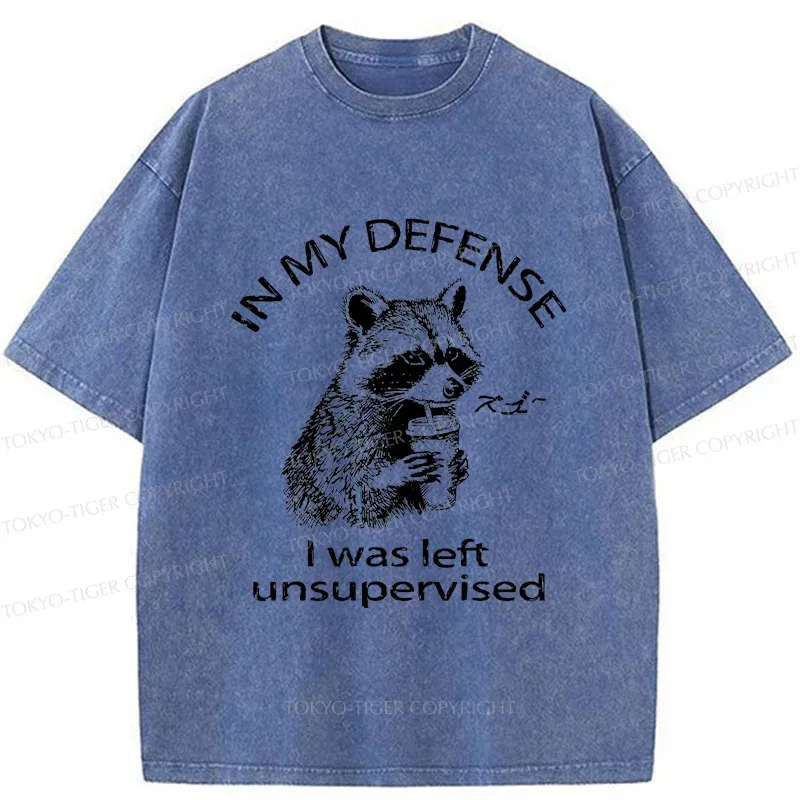 Tokyo-Tiger Left Unsupervised Raccoon Washed T-Shirt