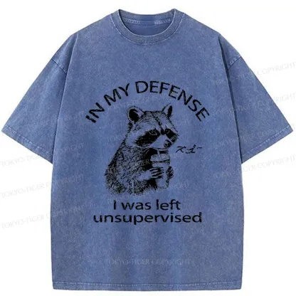 Tokyo-Tiger Left Unsupervised Raccoon Washed T-Shirt