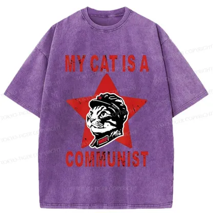 Tokyo-Tiger Funny Cat-ism Washed T-Shirt