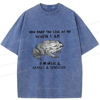 Tokyo-Tiger Frog That Can't Look Straight Washed T-Shirt