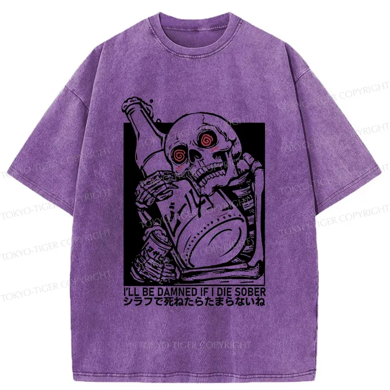 Tokyo-Tiger Wine Is Essential In Life Washed T-Shirt