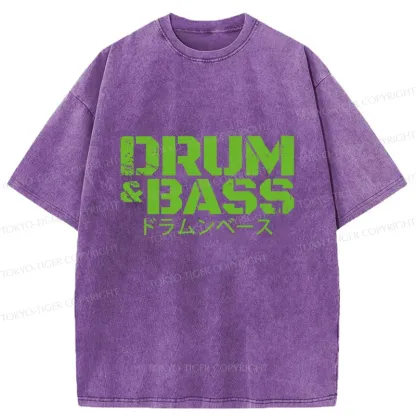 Tokyo-Tiger Drum And Bass Kanji Washed T-Shirt