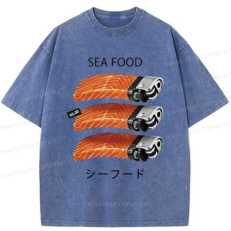 Tokyo-Tiger Salmon Lighter Washed T-Shirt