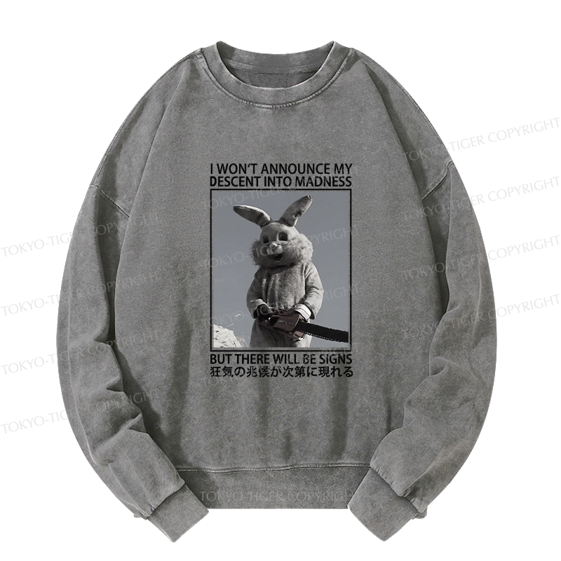 Tokyo-Tiger Rabbit Goes Into Madness Washed Sweatshirt