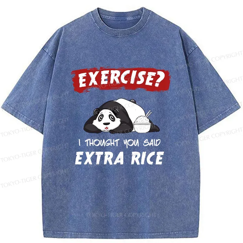 Tokyo-Tiger Funny Panda Washed T-Shirt