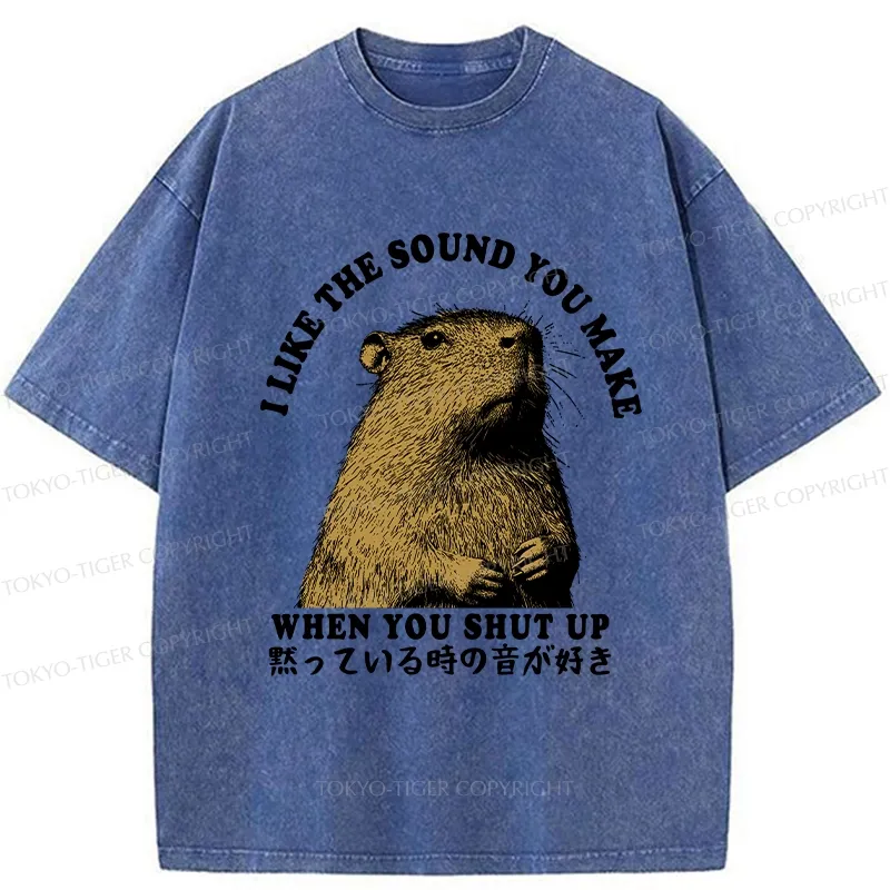 Tokyo-Tiger I Like The Sound Of Silence Washed T-Shirt