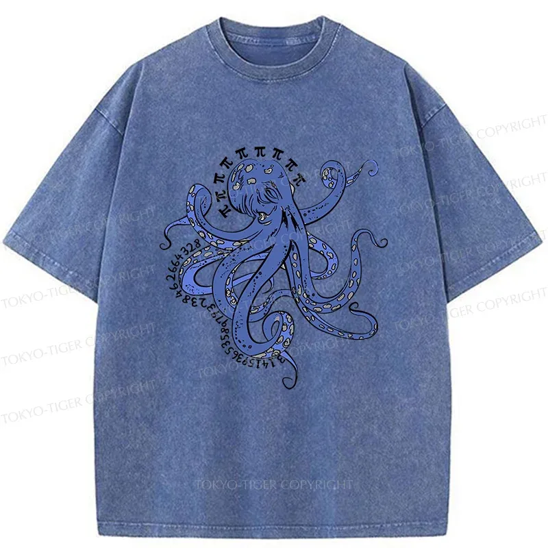 Tokyo-Tiger Pi Octopus Washed T-Shirt