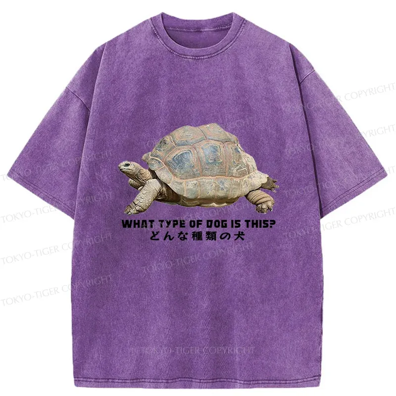 Tokyo-Tiger Slow Crawling Dog Washed T-Shirt