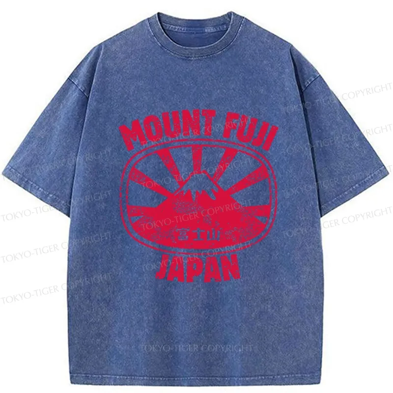 Tokyo-Tiger Mount Fuji Japan Washed T-Shirt