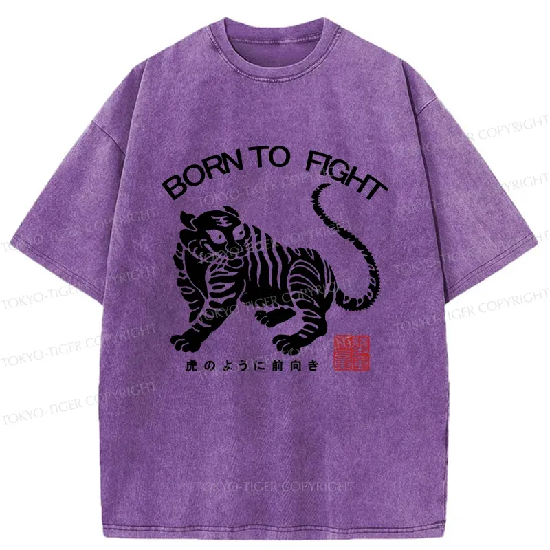Tokyo-Tiger Retro Tiger Washed T-Shirt
