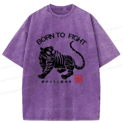 Tokyo-Tiger Retro Tiger Washed T-Shirt