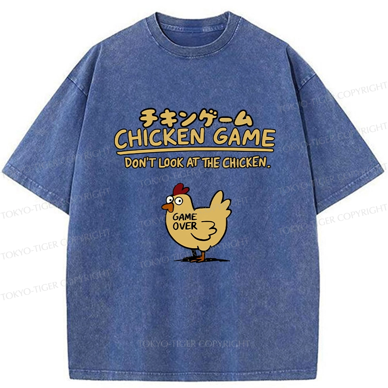 Tokyo-Tiger Don't Look At The Chicken Washed T-Shirt