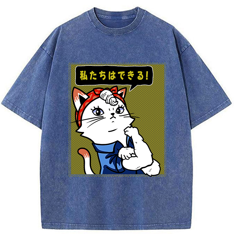Tokyo-Tiger We Can Do It Washed T-Shirt