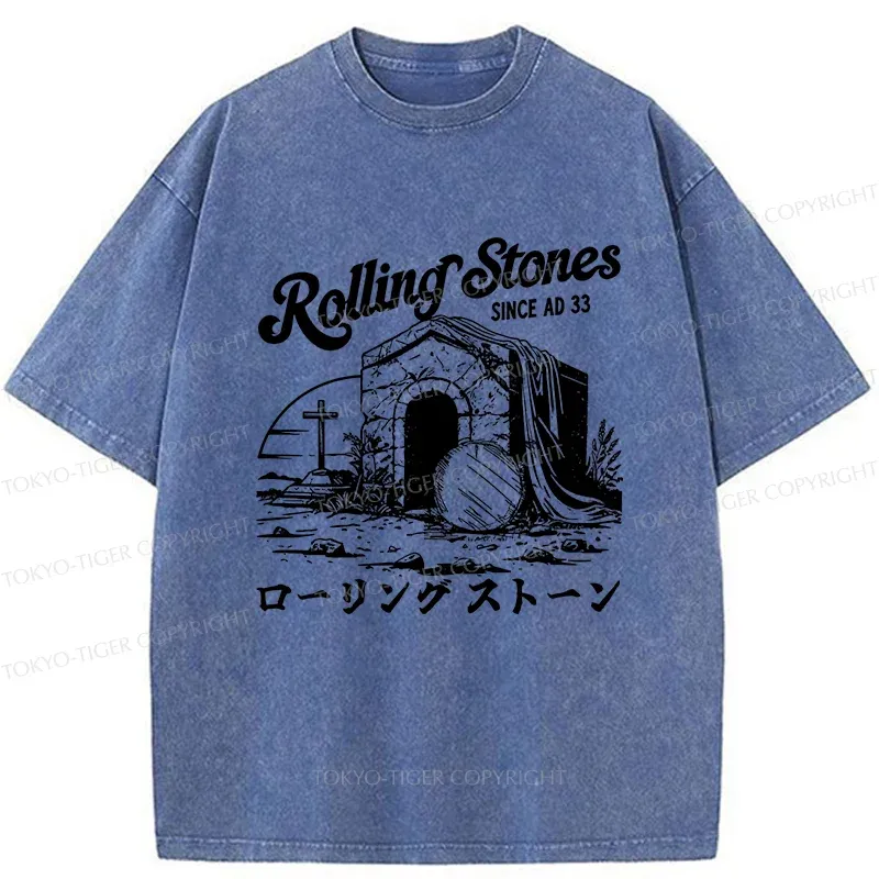 Tokyo-Tiger Funny Easter Washed T-Shirt