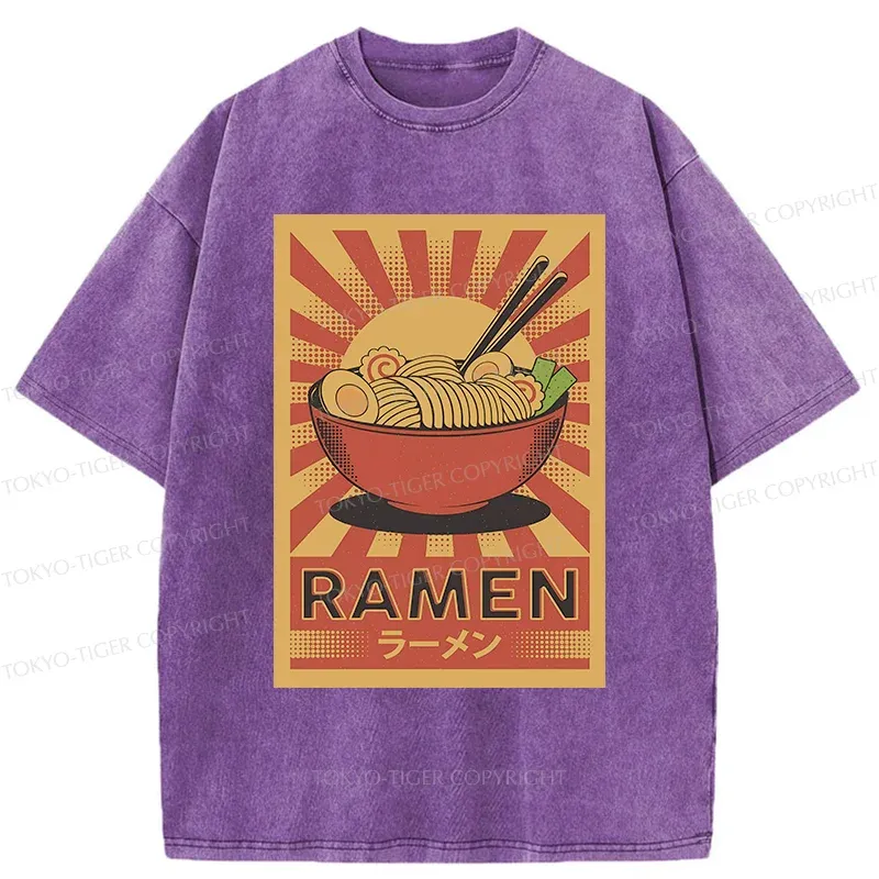 Tokyo-Tiger Retro Ramen Washed T-Shirt