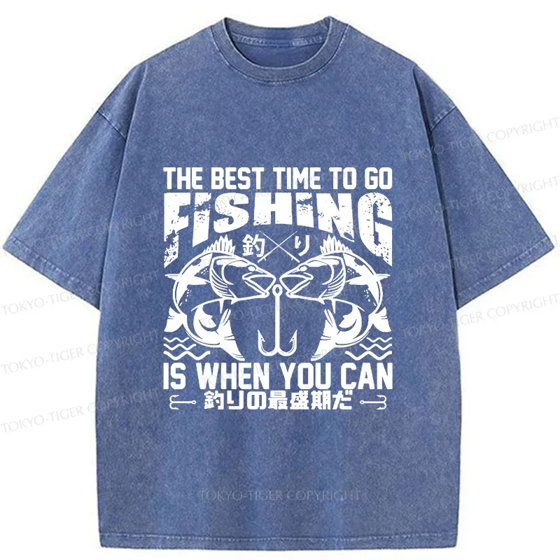 Tokyo-Tiger Peak Fishing Season Washed T-Shirt